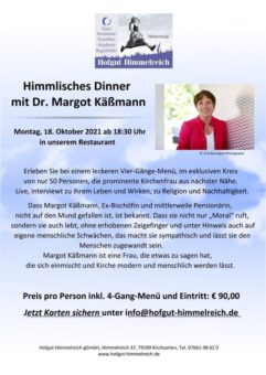 Neue Reihe „Himmlisches Dinner mit…“ startet im Herbst – Christian Streich vom SC Freiburg erster Gast