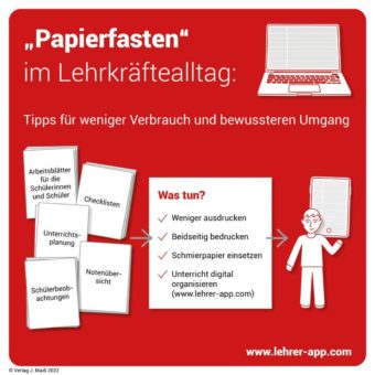 „Papierfasten“ im Lehrkräftealltag