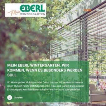 Eberl Wintergarten Website Relaunch mit Produktanfrage Formularen: übersichtlich, informativ und optimal für eine effiziente Angebotserstellung