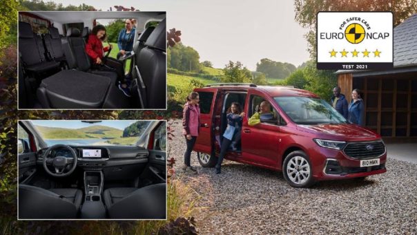 Neuer Ford Tourneo Connect erhält 5-Sterne-Bewertung von Euro NCAP –  fast zeitgleich zu seinem Produktionsstart