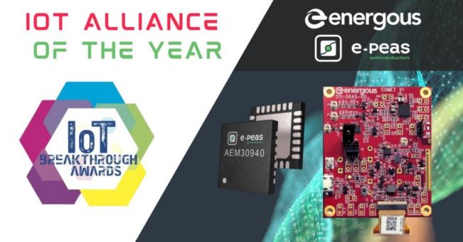 IoT Allianz des Jahres – e-peas und Energous ausgezeichnet!