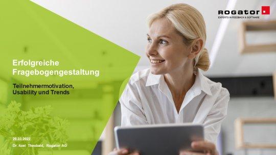 Web-Seminar | Erfolgreiche Fragebogengestaltung: Teilnehmermotivation, Usability und Trends (Webinar | Online)