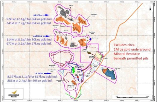 Condor Gold Plc  („Condor“, „Condor Gold“ oder das „Unternehmen“): Alle Analyseergebnisse der 8.004 m umfassenden Infill-Bohrungen im vollständig genehmigten Tagebau La Mestiza liegen vor