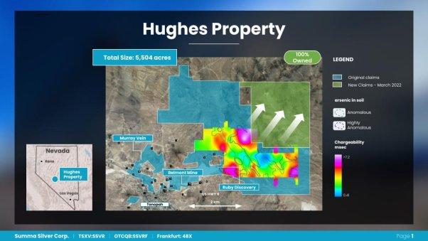 Summa Silver erweitert das hochgradige Grundstück Hughes in Nevada beträchtlich