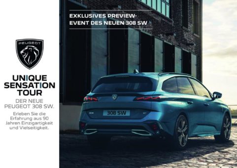 Unique Sensation Tour: Neuer PEUGEOT 308 SW reist durch Deutschland
