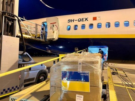 Airport Nürnberg fliegt Hilfsgüter für die Ukraine in Nürnberger Partnerstadt