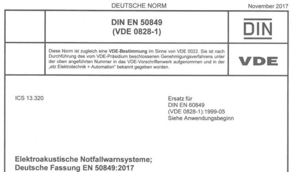Elektroakustische Notfallwarnanlagen nicht mehr für Brandfall einsetzbar