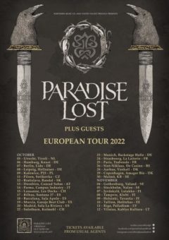 PARADISE LOST – announce European Tour 2022