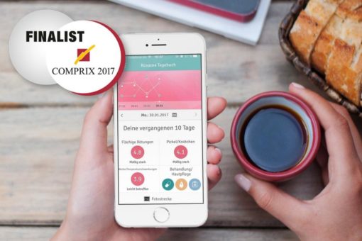 Düsseldorfer Agentur mit Galderma Rosacea-Tagebuch-App für COMPRIX-Finale 2017 nominiert