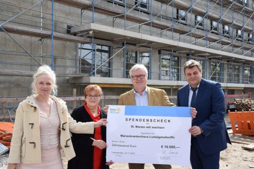 Rotary Club Ludwigshafen spendet 10.000 Euro zu Gunsten der neuen Palliativstation