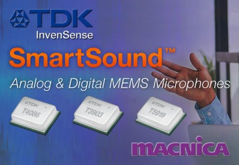TDK stellt 3 neue SmartSound™ MEMS-Mikrofone vor