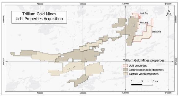 Trillium Gold schließt Kaufoptionsvereinbarungen für Uchi und Satterly Gold ab und erweitert Confederation Belt Landposition in Red Lake in Ontario