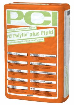 PCI Polyfix plus Fluid – der fließfähige Schnell-Zement-Mörtel für die Schnellmontage im Hoch- und Tiefbau