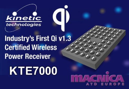 Kinetic Technologies kündigt den industrieweit ersten Qi v1.3 zertifizierten drahtlosen Power-Receiver an