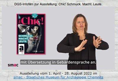 Gebärdenfilm lädt zur Sonderausstellung „Chic! Schmuck Macht Leute“ nach Chemnitz ein
