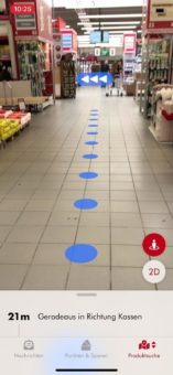 AR-Navigation: Indoor Navigation von locandis jetzt mit Augmented Reality Funktion