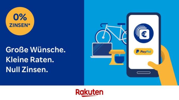 Rakuten bietet Kunden PayPal Ratenzahlung mit 0 Prozent Zinsen