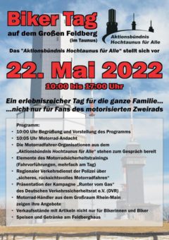 „Biker Tag“ auf dem Großen Feldberg im Taunus am 22. Mai 2022