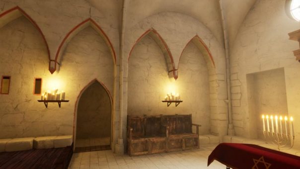 Mittelalterliche Synagoge zum Leben erweckt