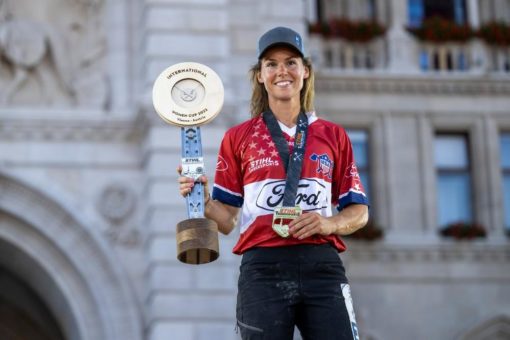 US-Sportholzfällerin Martha King gewinnt Premiere des STIHL TIMBERSPORTS® International Women Cup