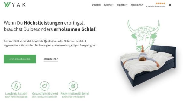 Relaunch von YAK – Yakbett.de bekommt ein Facelift