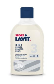 Neuprodukt von SPORT LAVIT: 3-IN-1 SHOWER.SHAMPOO.SHAVE. Alles für die Dusche!