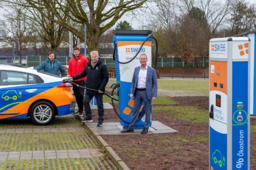 „Hyperspeed“-Laden an der EgeTrans Arena  in Bietigheim-Bissingen