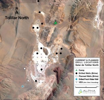 Alpha Lithium schließt Bohrungen in Tolillar ab  und beginnt mit Exploration auf Hombre Muerto