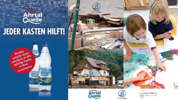 Jeder Kasten hilft! Ahrtal Quelle startet Spendenaktion und unterstützt damit den Wiederaufbau im Ahrtal
