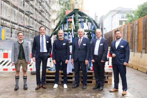 Münchener Verein: Richtfest für neues Bürogebäude „das max“ im Münchener Stadtviertel Ludwigsvorstadt