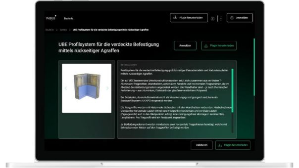 Die Fassadensysteme von SYSTEA sind digital als BIM-Content auf waya verfügbar