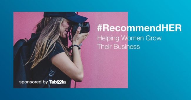 Taboola präsentiert die Initiative #RecommendHER:  Zum Internationalen Frauentag und dem Women’s History Month unterstützt Taboola von Frauen gegründete Unternehmen mit insgesamt 500.000 US-Dollar für Werbekampagnen auf Taboola