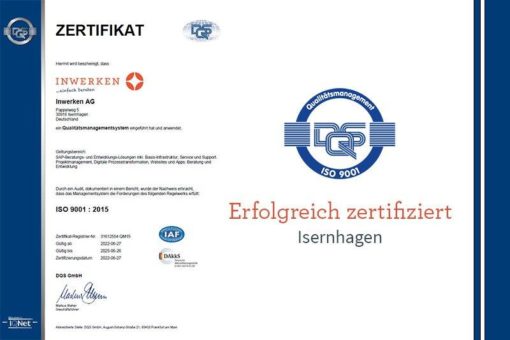 SAP-Beratungshaus mit zertifiziertem Qualitätsmanagementsystem ISO 9001