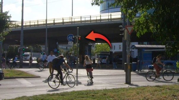 Neue Münchner Studie zu Rotlichtverstößen in Städten: 6,4% aller Fahrradfahrer fahren über Rot!