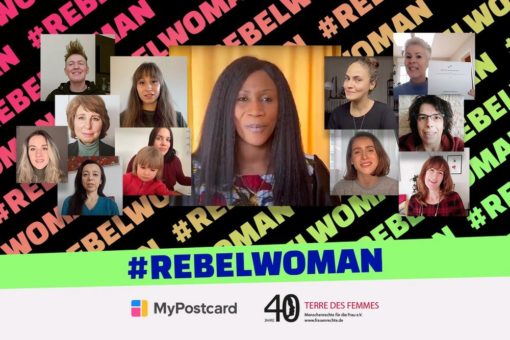 #rebelwoman: MyPostcard und TERRE DES FEMMES rufen zum Weltfrauentag zu mehr Zusammenhalt auf