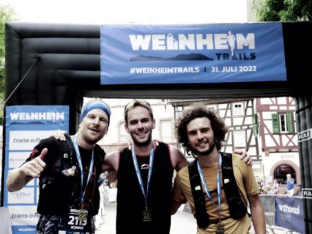 Strahlende Sieger und beste  Stimmung bei der Premiere der Weinheimtrails