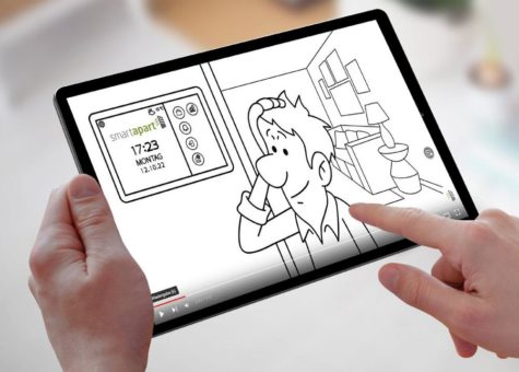 Neues smartapart – Video:  Smart Living Anwendungen mit dem Tablet steuern