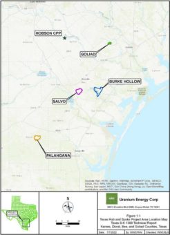 Uranium Energy Corp erreicht Meilenstein mit der Einreichung einer Zusammenfassung eines technischen Berichts gemäß Regulation S-K 1300, der die Ressourcen für das South Texas Hub & Spoke ISR-Projekt offenlegt