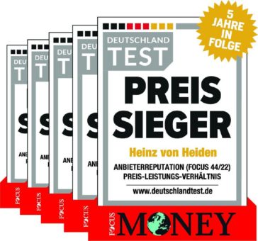 FOCUS MONEY bestätigt Heinz von Heidens faire Preispolitik