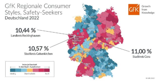 Bild des Monats: GfK Regionale Consumer Styles, Safety-Seekers, Deutschland 2022