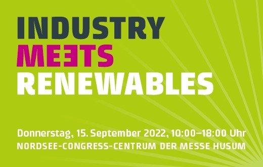Das Programm für die Fachkonferenz „Industry meets Renewables“ am 15. September in Husum steht