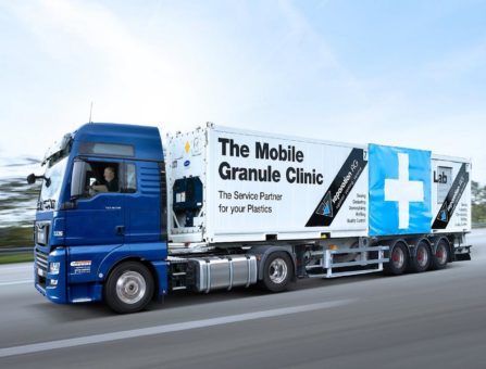 GREIWING-Tochter zeigt einzigartige Mobile Granule Clinic © auf der Kunststoffmesse K