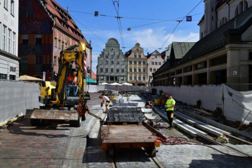 Moritzplatz: Die Schienen sind gesetzt