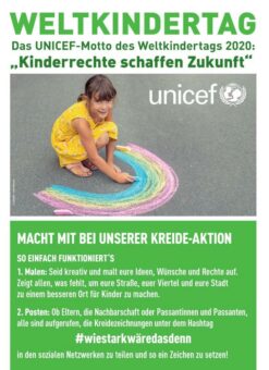 Kreide-Aktion zum Weltkindertag
