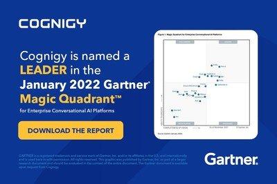Cognigy als „Leader“ im Gartner® Magic QuadrantTM für den Bereich Enterprise Conversational AI Platforms aus Januar 2022 ernannt