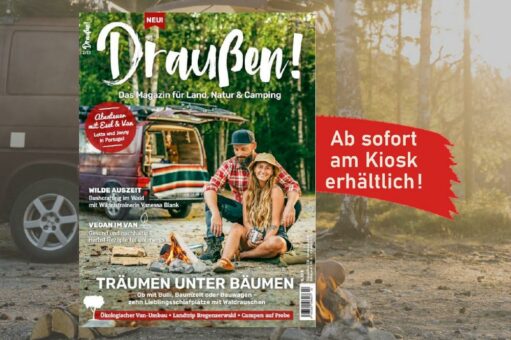 Lust auf Camping-Abenteuer vor der Haustür? Mit der neuen „Draußen!“ geht’s in den bunten Herbstwald