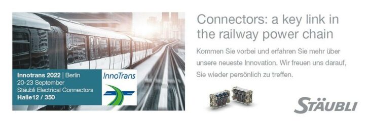 Stäubli Electrical Connectors auf der InnoTrans – Halle 12 / Stand 350