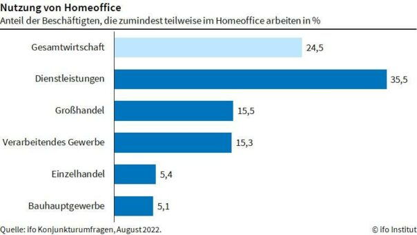 Nutzung des Homeoffice geht nur leicht zurück