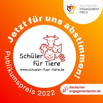 Chance auf Deutschen Engagementpreis: Jetzt für SCHÜLER FÜR TIERE e.V. abstimmen!