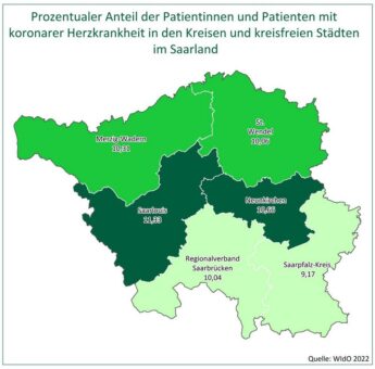 Neuer Gesundheitsatlas KHK: 73.200 Betroffene im Saarland